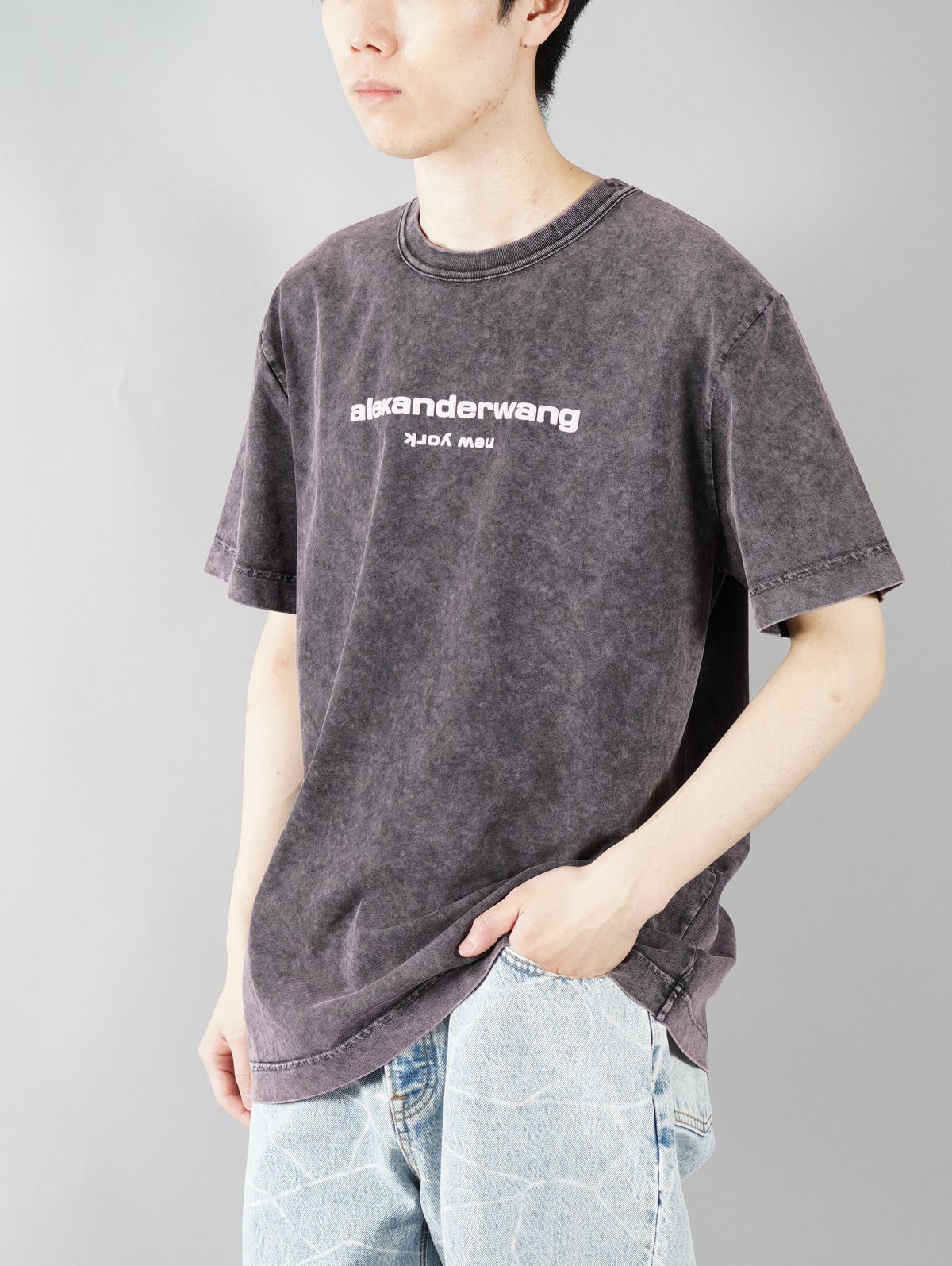 alexander wang - ラスト1点 / ACID WASHED CLASSIC SPORT SLEEVE TEE