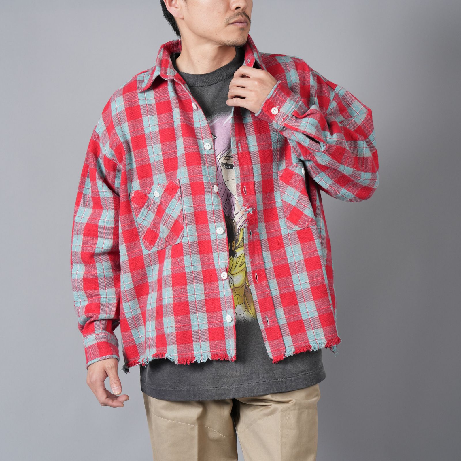 SAINT M×××××× - 【ラスト1点】SM-YS8-0000-023 / FRNL CHECK SHIRTS