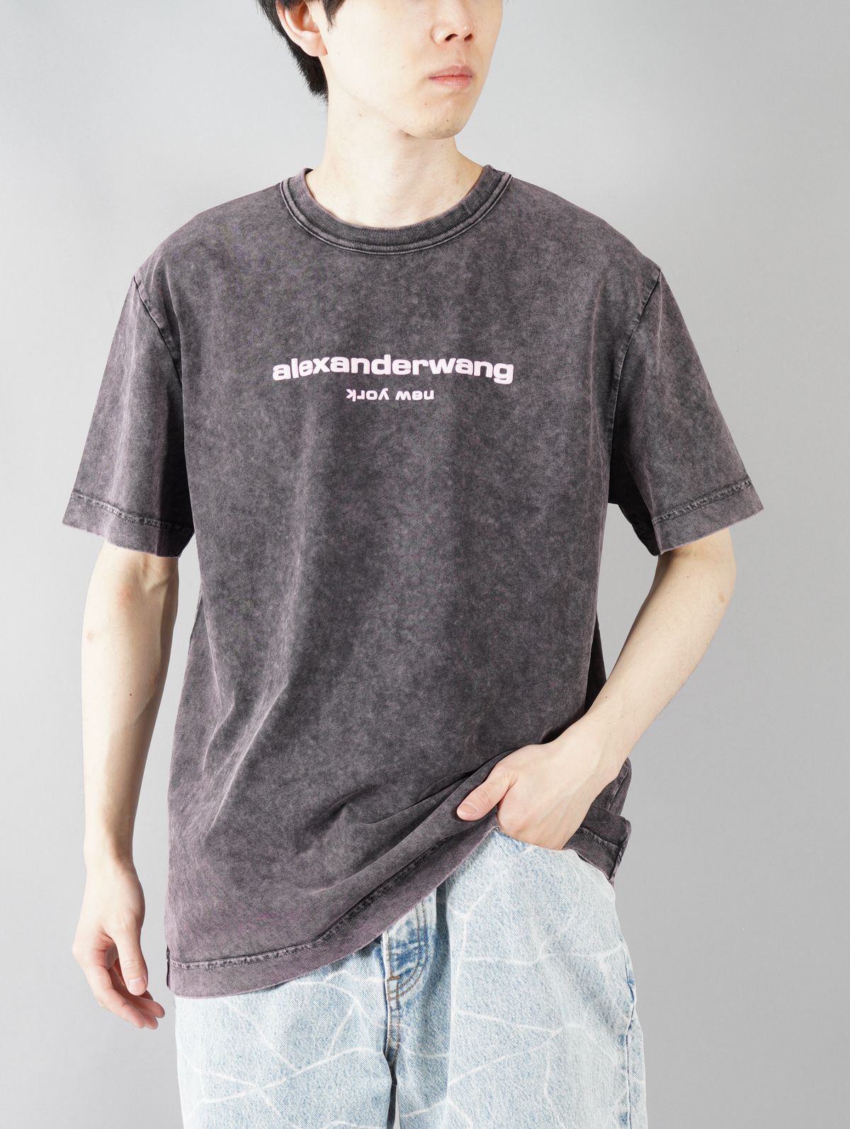 alexander wang - ラスト1点 / ACID WASHED CLASSIC SPORT SLEEVE TEE