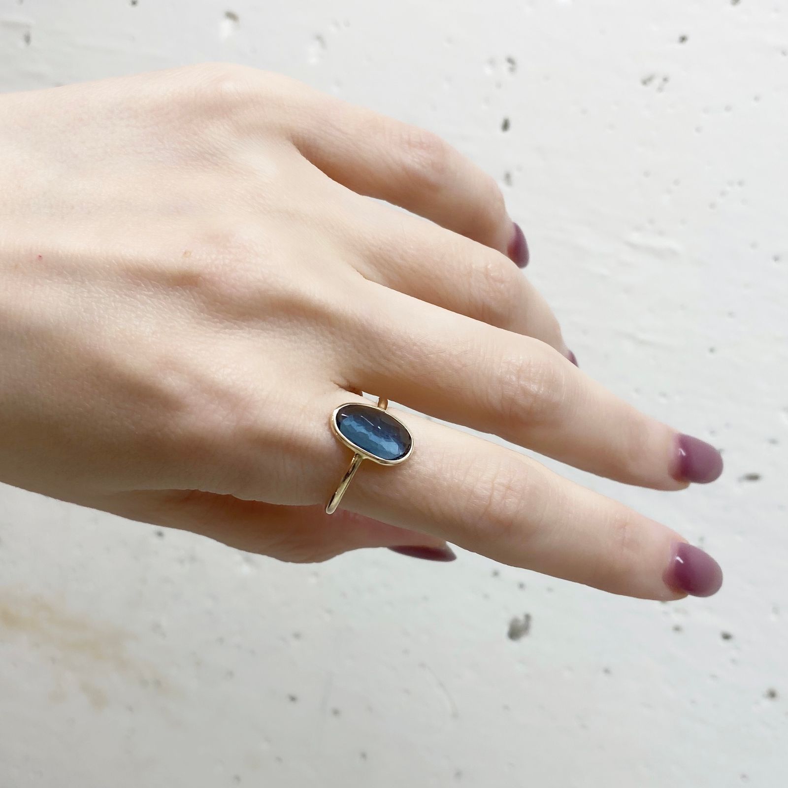 Wonder World - 【サイズ直し対応可】K10YG ロンドンブルートパーズ