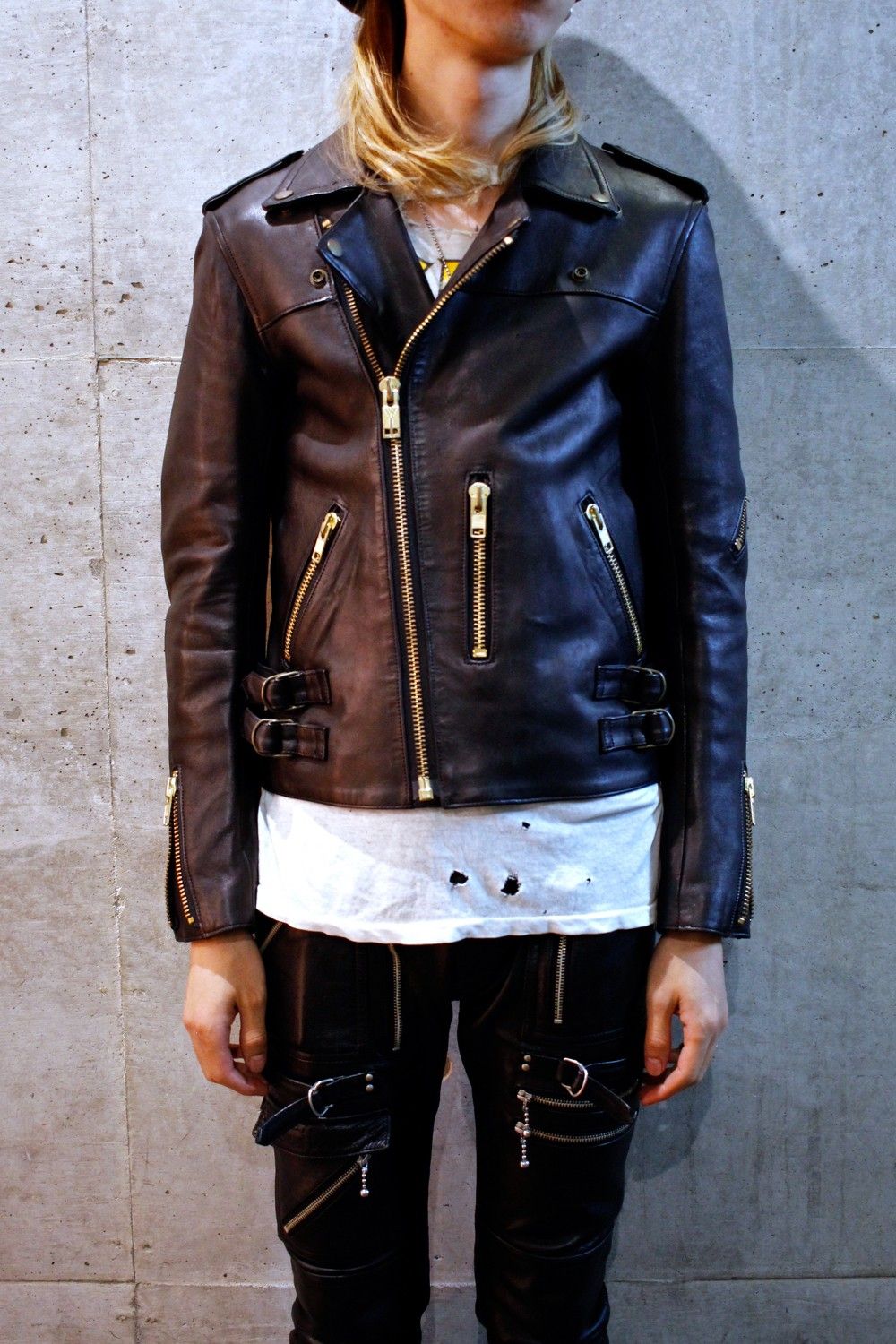 blackmeans - 945-74TJ07-5 (BLACK×GOLD ZIP) | HAZE