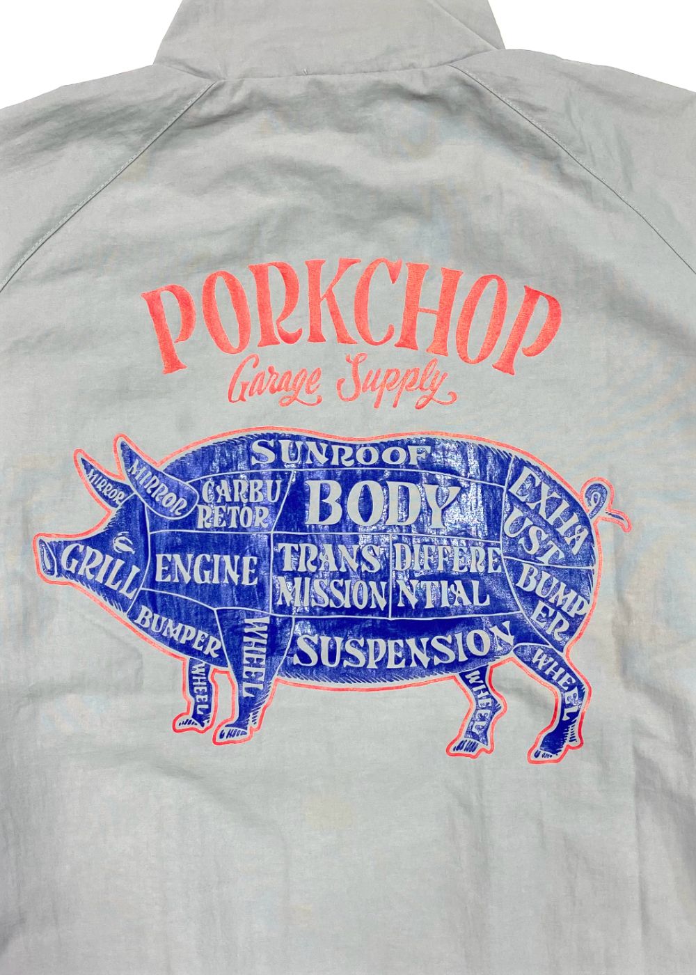 PORKCHOP GARAGE SUPPLY - PORK BACK NYLON JKT (GRAY) / ポークバック