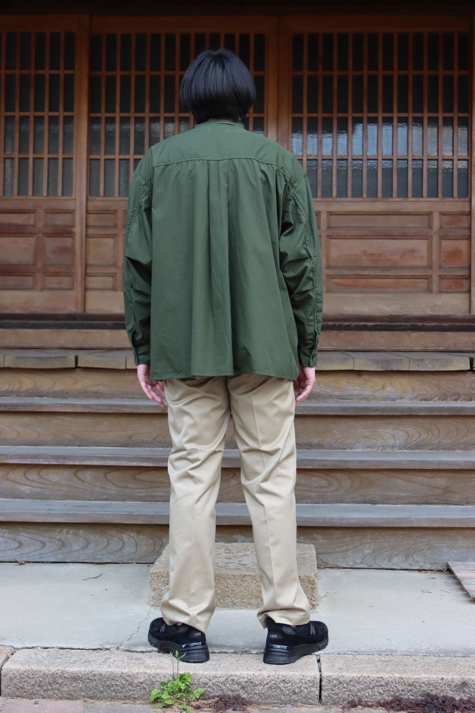 Graphaper Garment Dyed Poplin Fatigue Shirt style.2022.4.2. | 2340