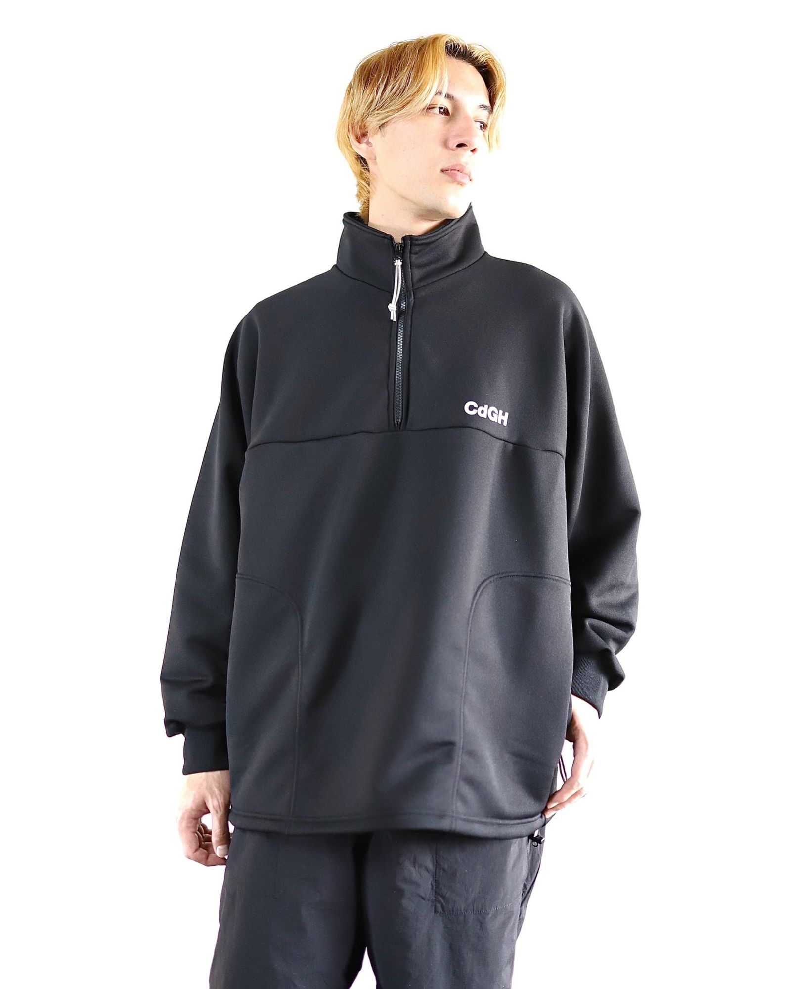 コムデギャルソンオム 24SS 新作ハーフジッププルオーバー スタイル