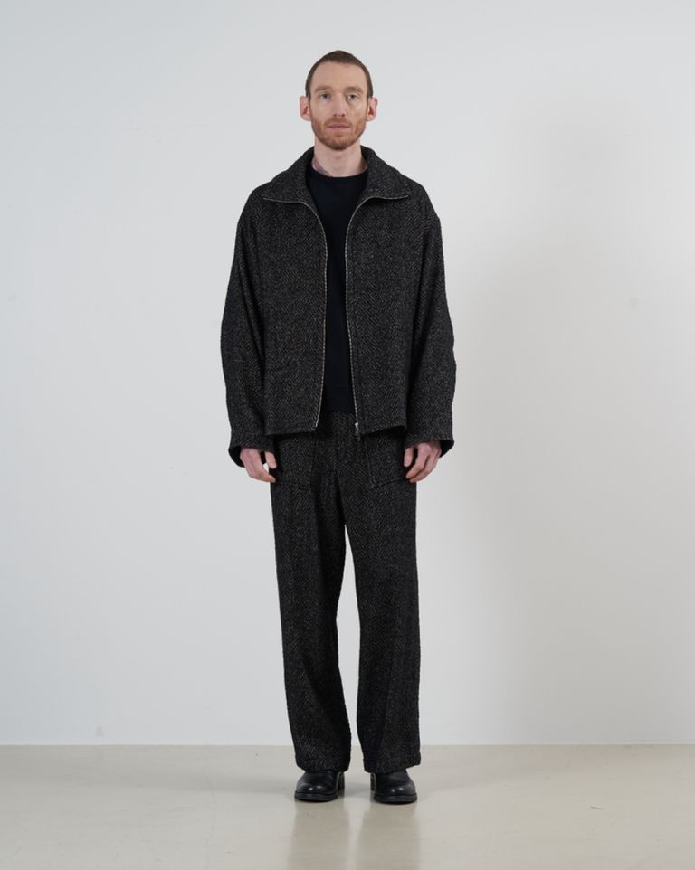 YOKE - ヨーク24FW TWEED STAND COLLAR ZIP BLOUSON (YK24FW0727B