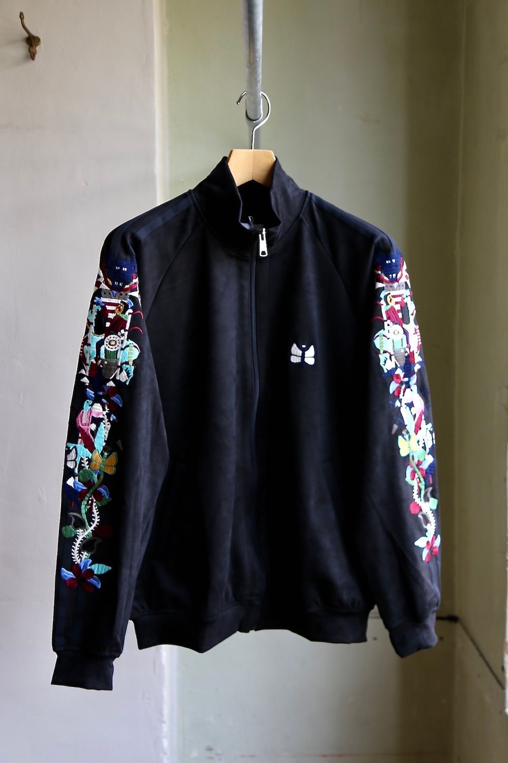 doublet CHAOS EMBROIDERY SUEDE TRACK JACKET