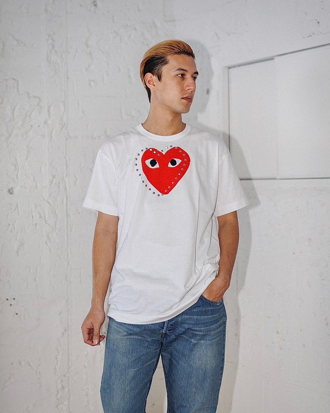 PLAY COMME des GARCONS - プレイコムデギャルソン スタッズ レッド