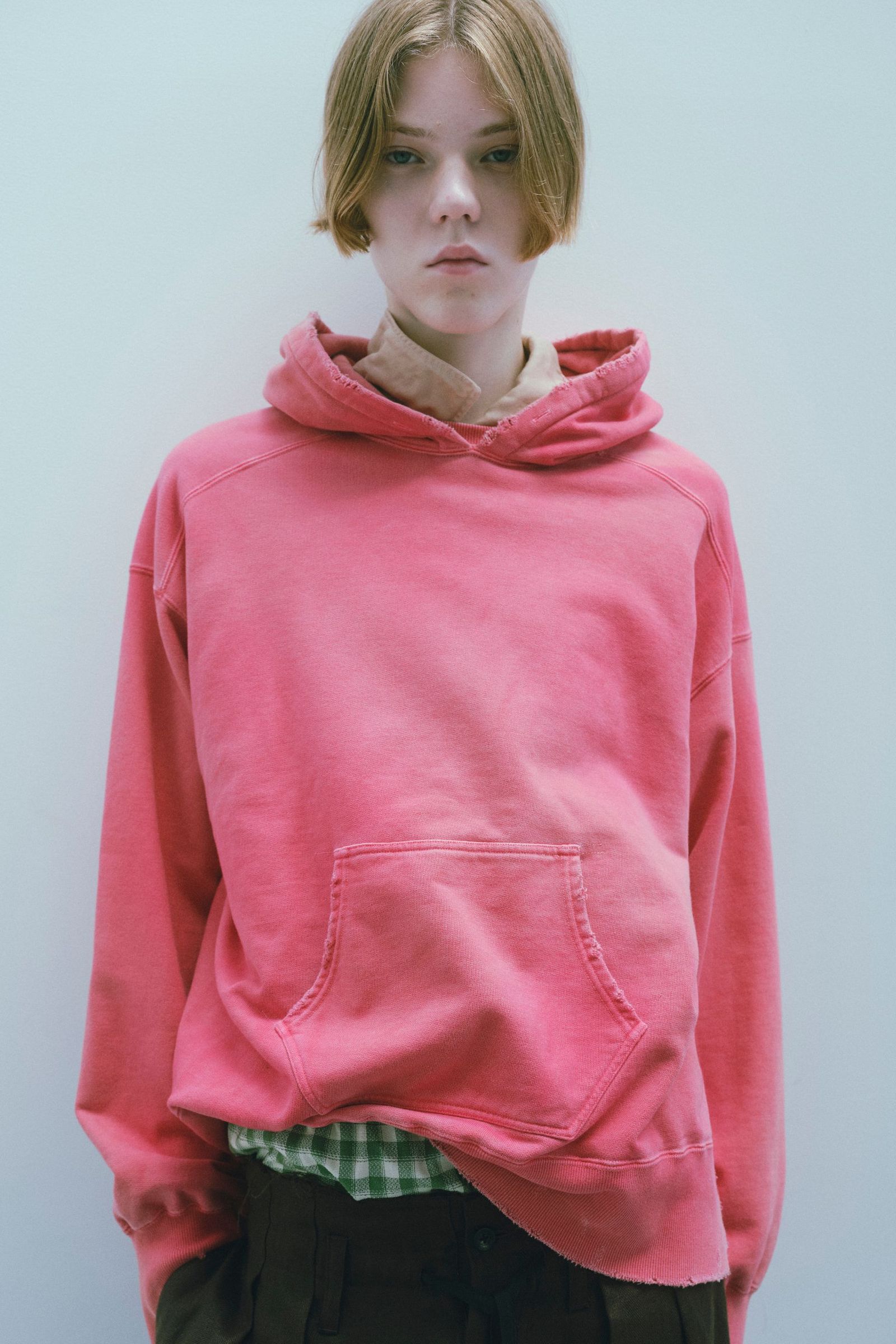 ANCELLM - DYED DAMAGE HOODIE | RED | フーディー | NapsNote