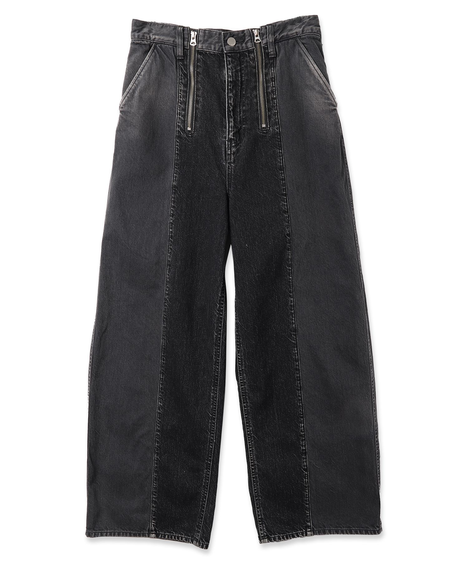JIEDA - SWITCHING ZIP DENIM PANTS/デニムパンツ/ブラック | NapsNote