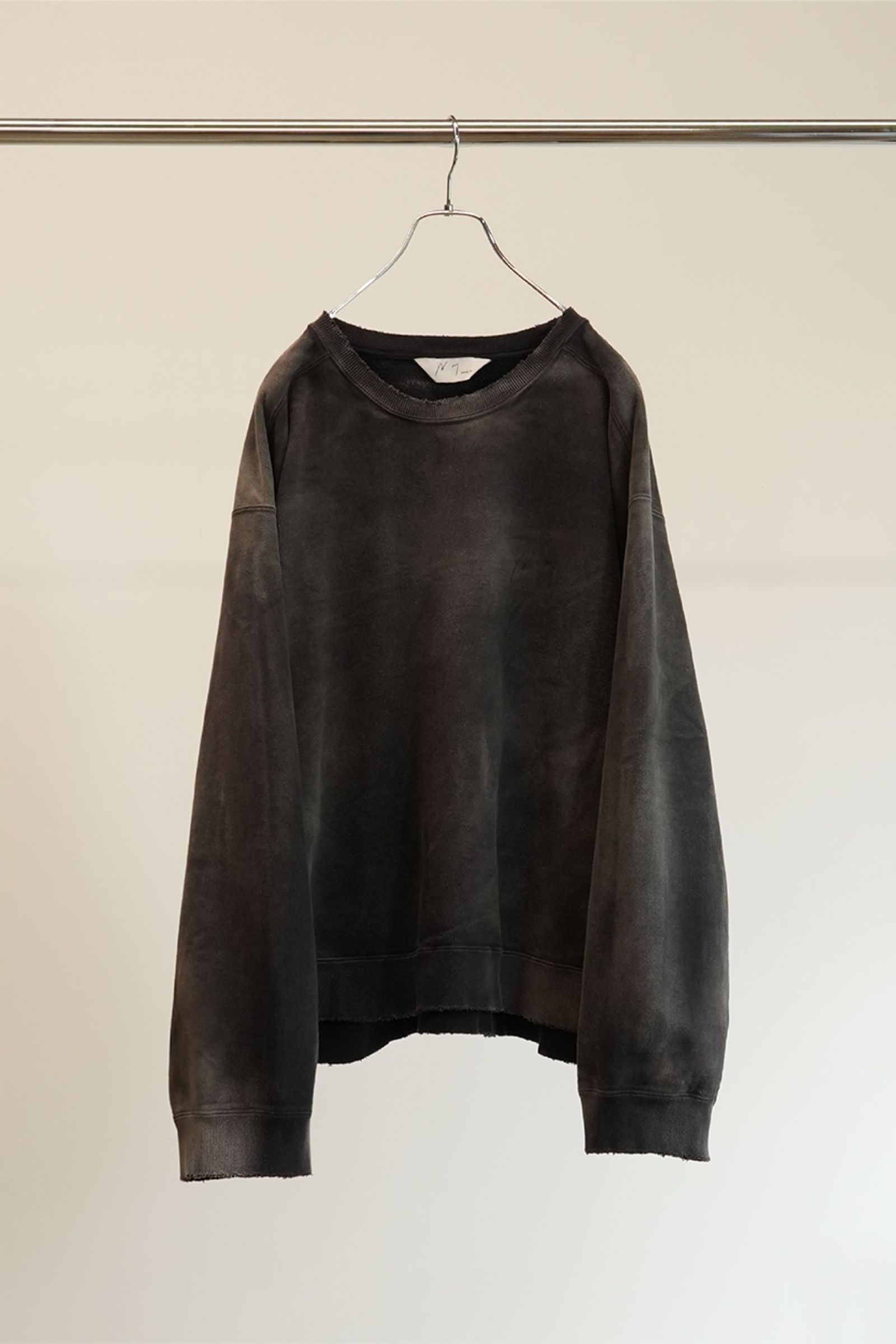 ANCELLM - UNEVENNESS SWEAT SHIRT | BLACK | スウェット | NapsNote