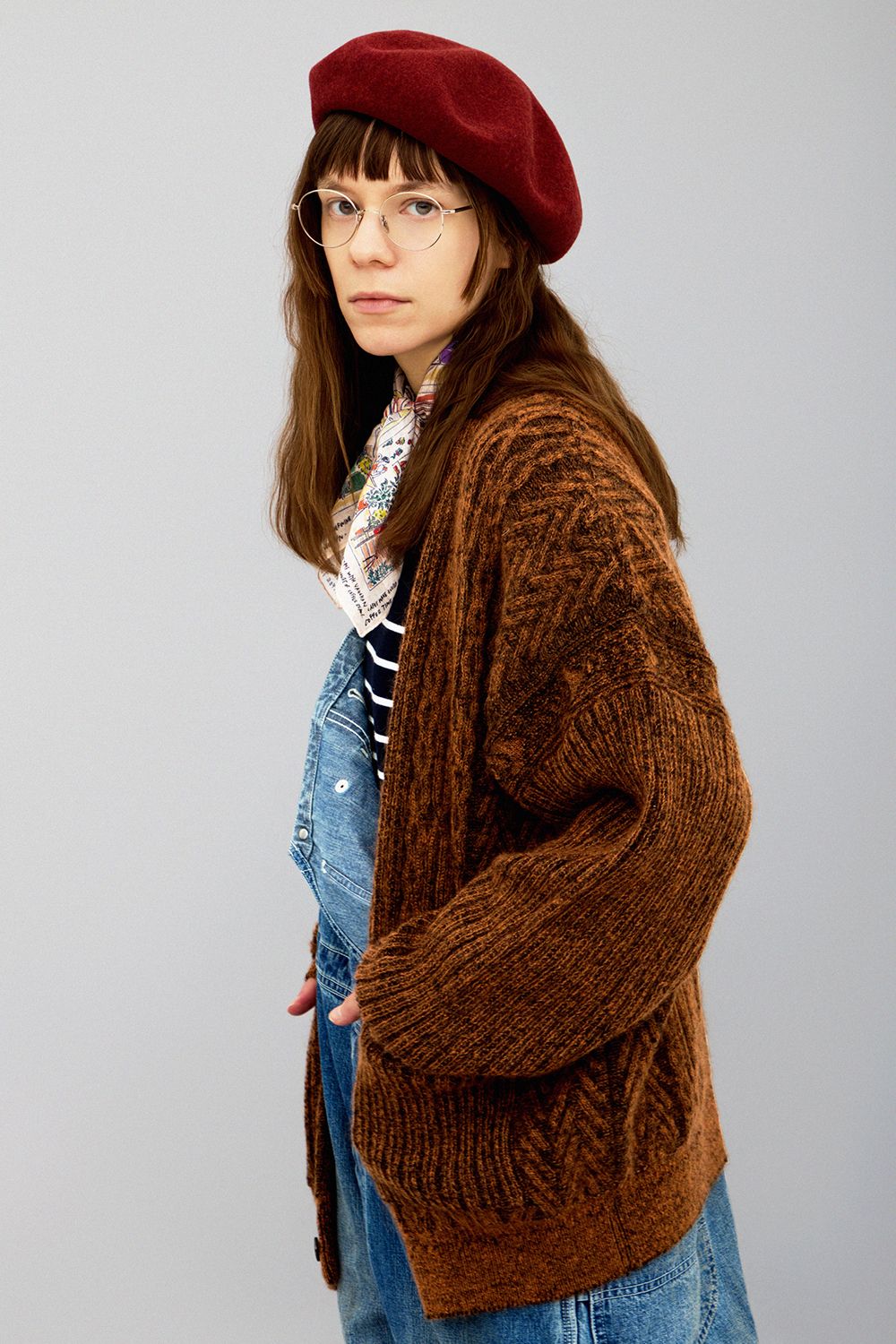 YASHIKI - 【ラスト1点】【25AW】Sekkei Mohair Cardigan(ORANGE) | Salty