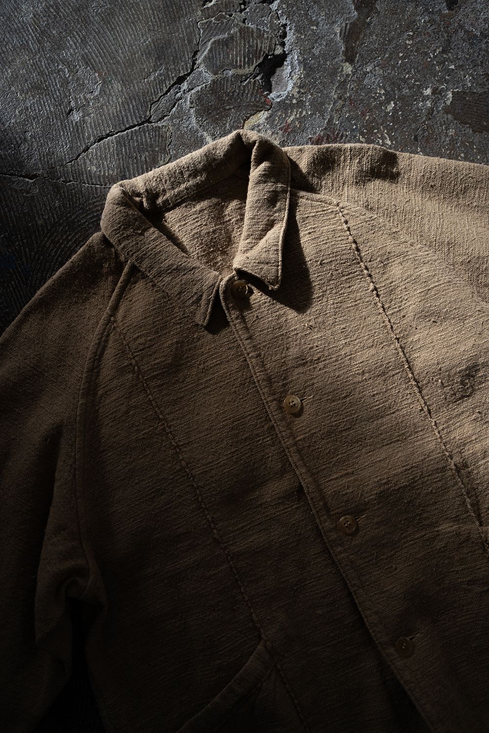 MITTAN - 【ラスト1点】ガラ紡大麻ジャケット(胡桃) | Salty