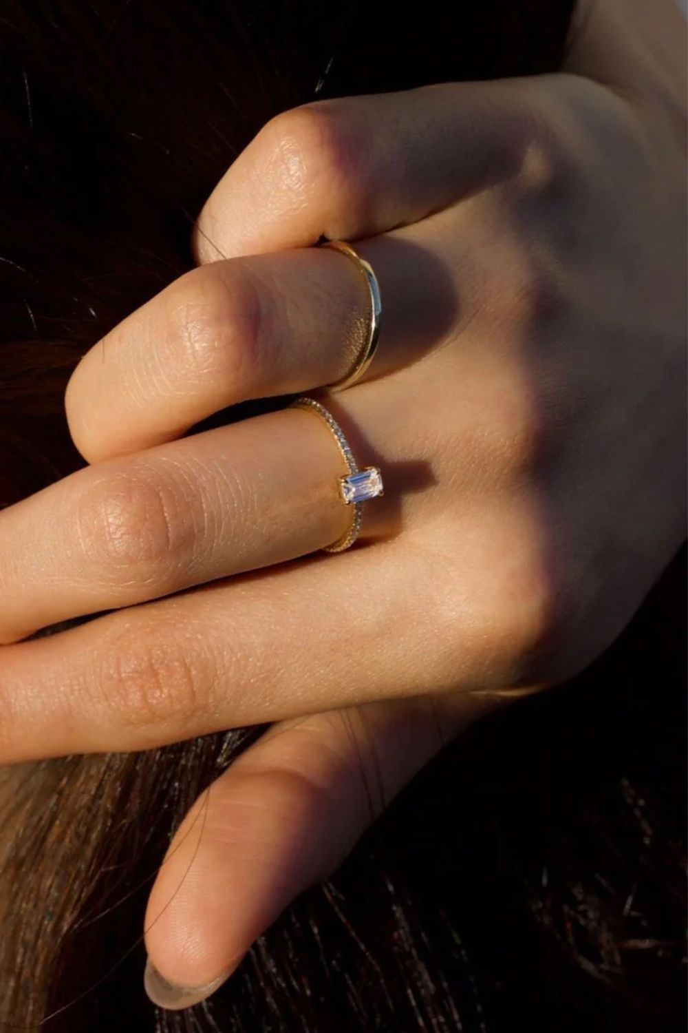 GYPPHY - 【即納】EMERALD MOISSANITE FULL ETERNITY RING