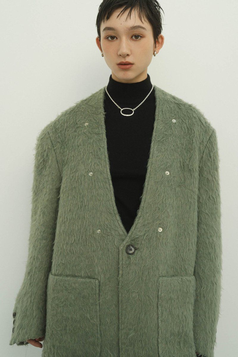 Knuth Marf - 2way accent collar long coat / アクセントカラー