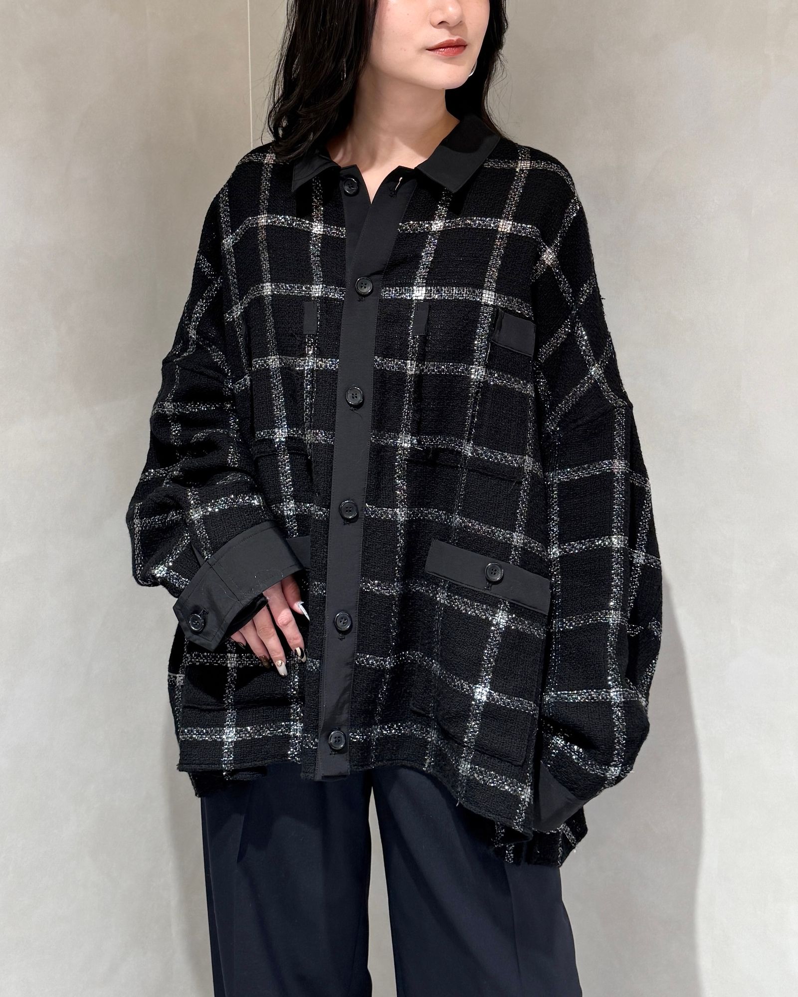 THE JEAN PIERRE - 11XL Tear Off Sheer Tweed Jacket / シアー