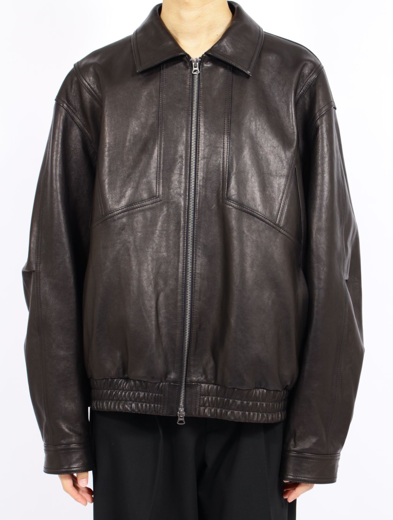 ANOTHER OFFICE - 【25AW】ラムスキン レザー ユーティリティ ブルゾン