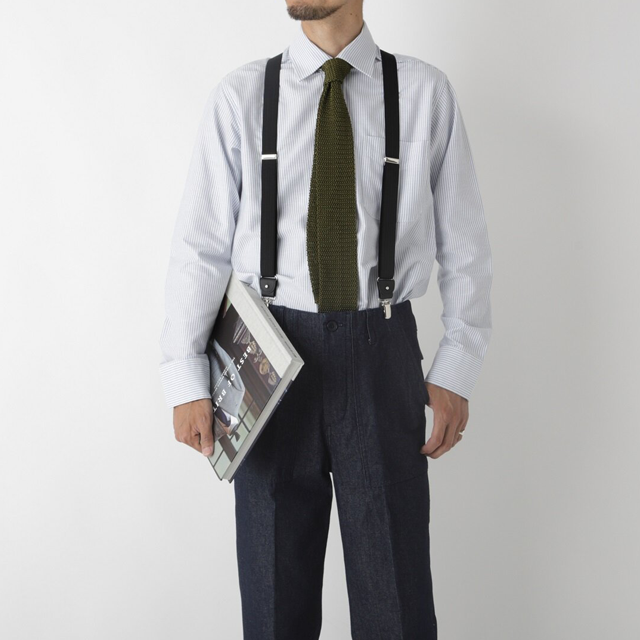 ALBERT THURSTON ストライプ サスペンダー E25_2in1_2415【UNISEX
