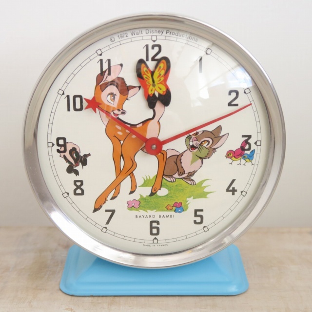 ウォルト・ディズニー 小鹿のバンビ ビンテージ目覚まし時計 BAMBI