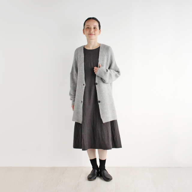 nofl】ベビーアルパカ畦カーディガン 644002830 | ナチュラル服通販