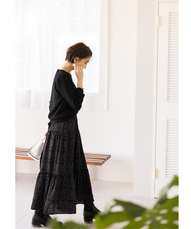 成瀬愛里さん着用】ドットティアードスカート