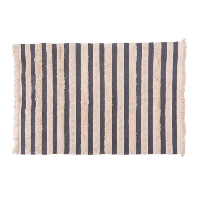 ストライプ柄シャギーラグ 190X130｜北欧ヴィンテージ家具アンバーデザイン