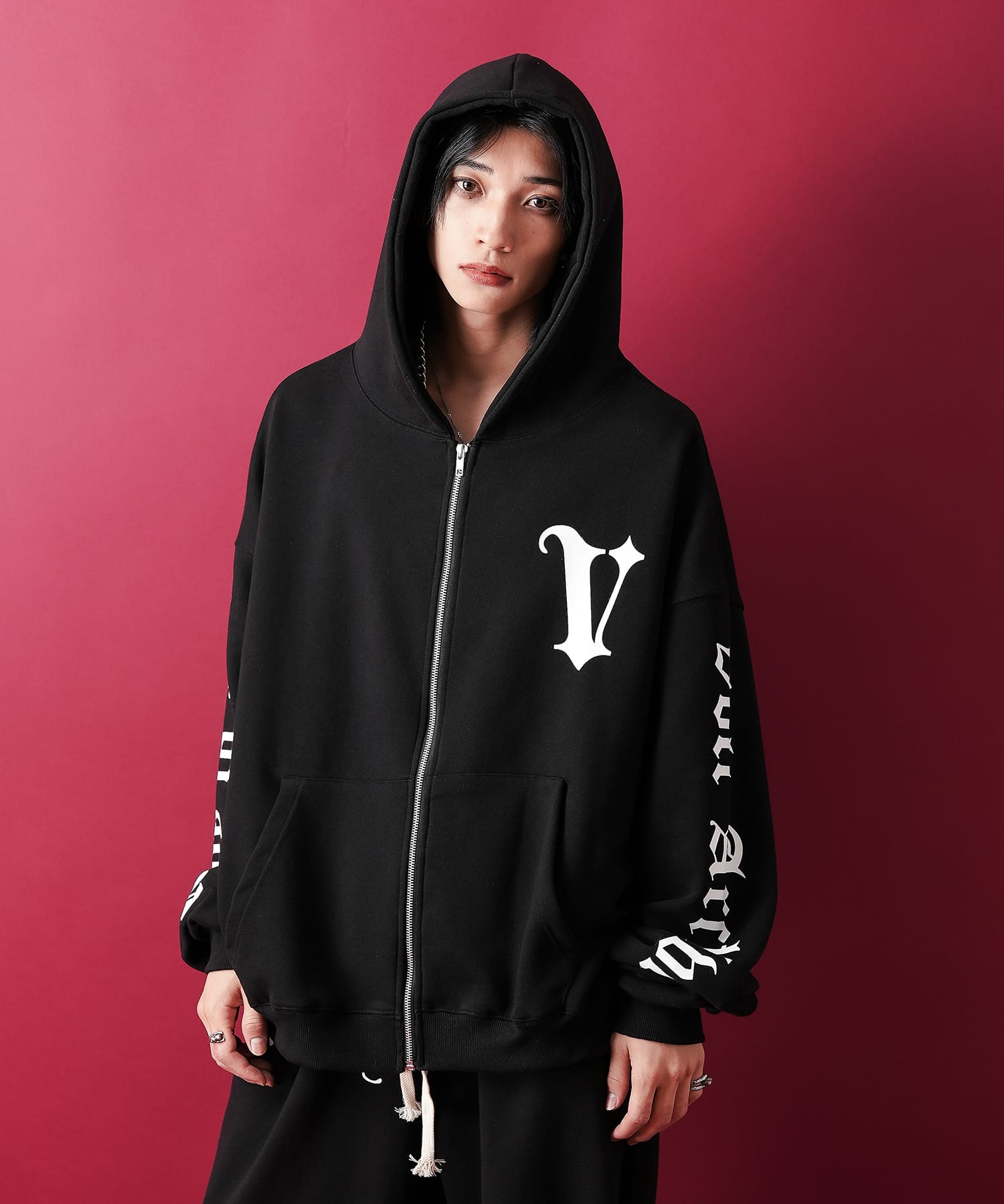 ストリートロゴスウェットジップアップパーカー / スエット ZIP