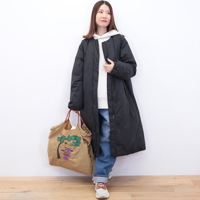 NANGA ナンガ ND2442-1C600-B ノーカラーダウンコート ロングダウン