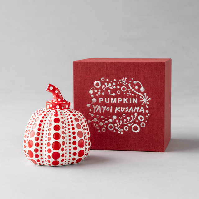 Max.5】草間彌生南瓜オブジェ 赤白_Yayoi Kusama Pumpkin Object