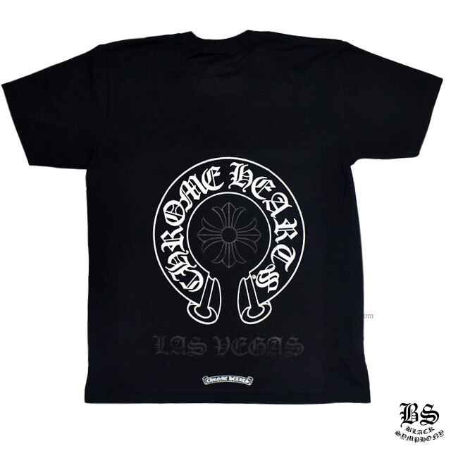 クロムハーツTシャツ グリターホースシュー ラスベガス限定 ブラック