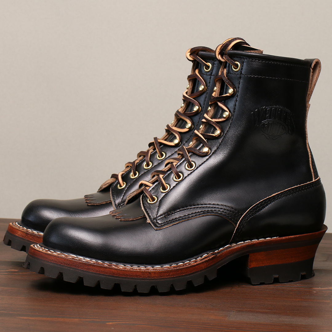 ホワイツ] WHITE'S BOOTS 375V スモークジャンパー7丈 ブラック クロム