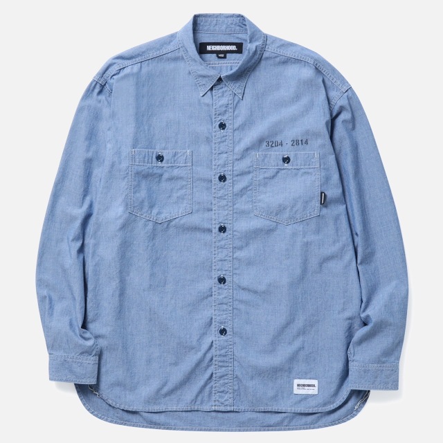 NEIGHBORHOOD ] ネイバーフッド 25SS CHAMBRAY SHIRT LS