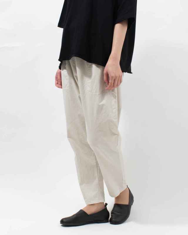 prit スウェットライクストレッチツイルサルエルパンツ｜ナチュラル