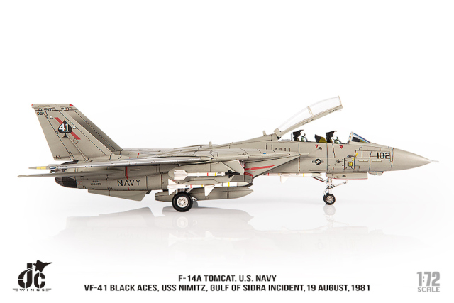JCW 1/72 (ダイキャスト製) F-14A VF-41 Black Aces USS Nimitz シドラ