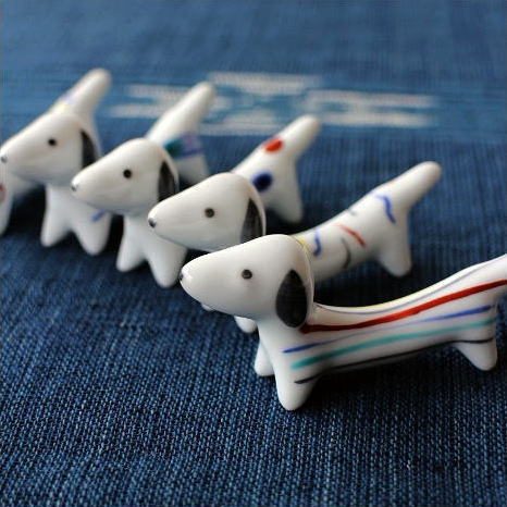箸置き 箸置 犬 いぬ イヌ 有田焼 おしゃれ かわいい 陶器の箸置き