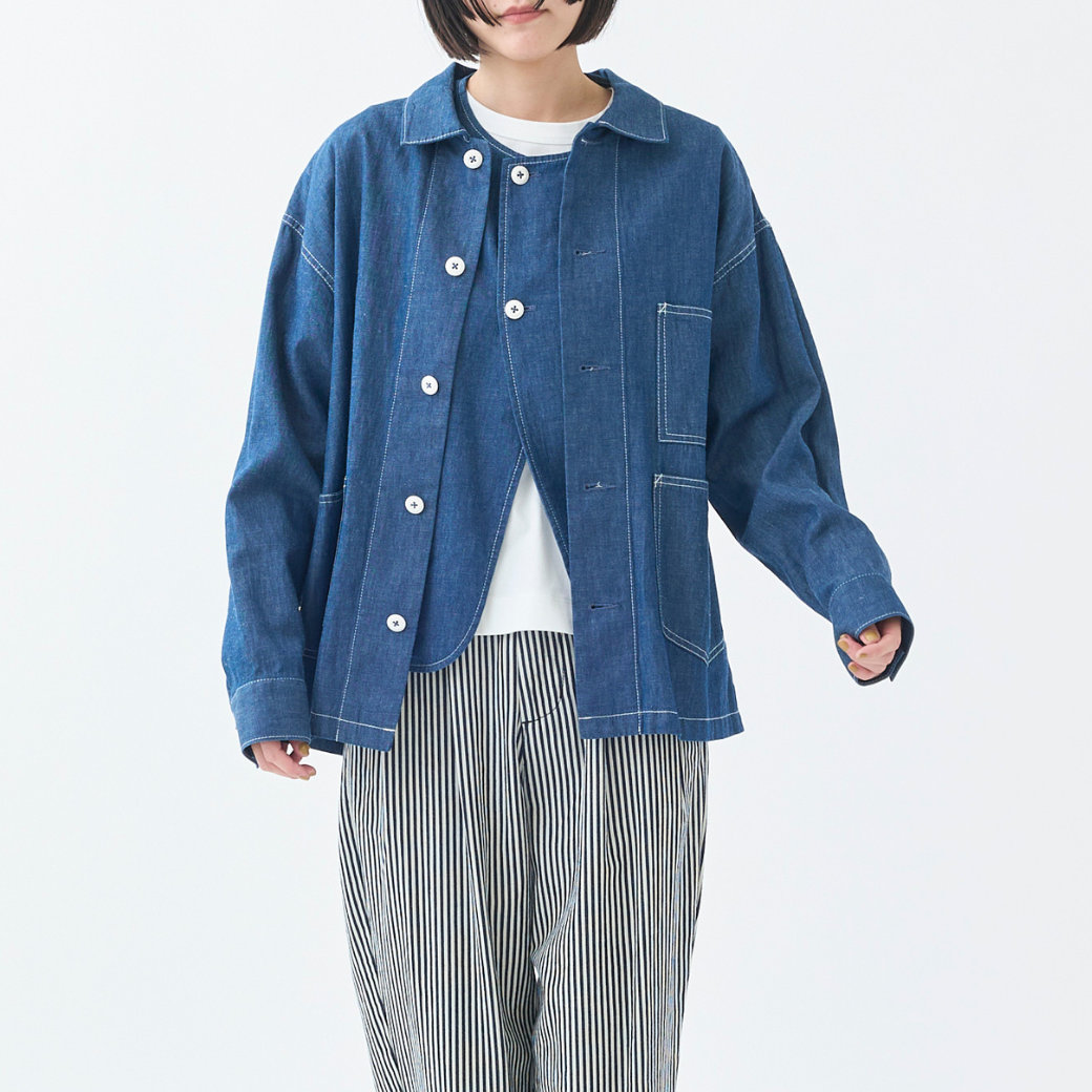 綿麻デニムカバーオール KATO` GRANDMA MAMA DAUGHTER