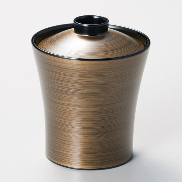 吸物椀 三つ蘭 溜 漆塗り 12-00603 漆器の井助