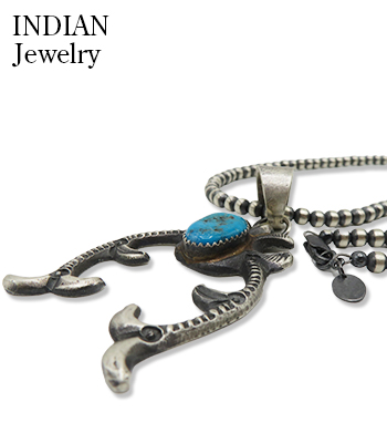 INDIAN JEWELRY ナバホ族|ナジャ|ナバホパール|ネックレス|60cm