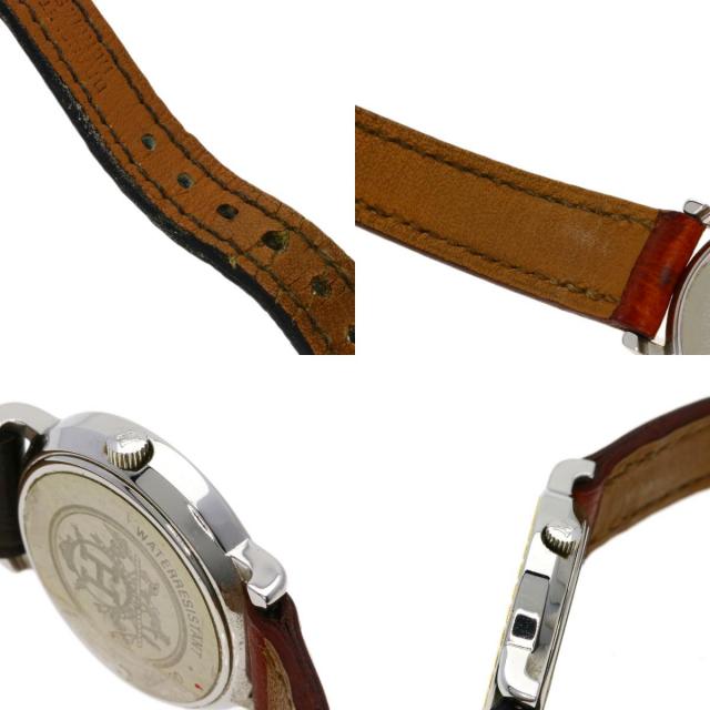 HERMES エルメス セリエ 腕時計 ステンレススチール/オーストリッチ