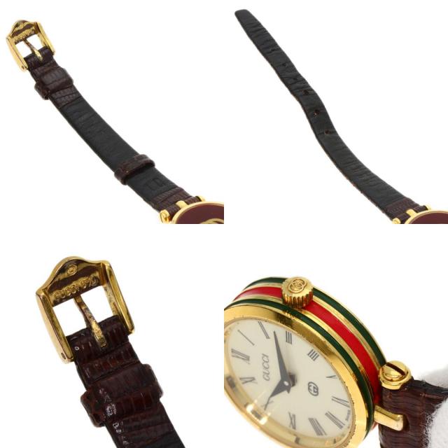 GUCCI グッチ シェリーライン 腕時計 GP/革 レディース ブランド京の蔵