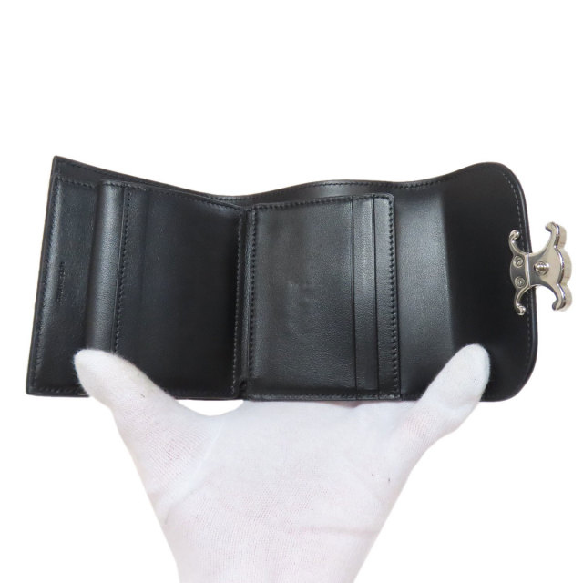CELINE セリーヌ トリオンフ 二つ折り財布（小銭入れあり） レザー