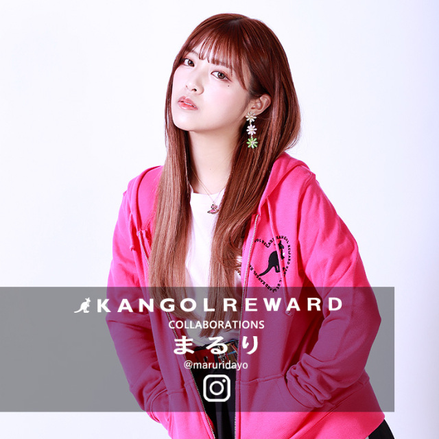 完全受注生産】まるり×KANGOL REWARDコラボ ZIPパーカー