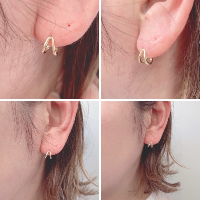 ピナコテーカ 760 タイニー ダブル フープピアス 18金/pinacoteca Tiny