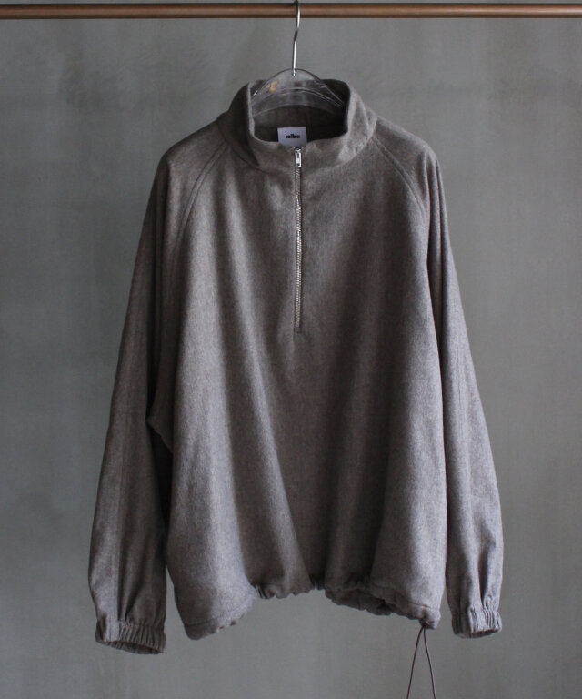 colbo Half Zip Raglan Parka Greige Melange - | rroomm onlinestore