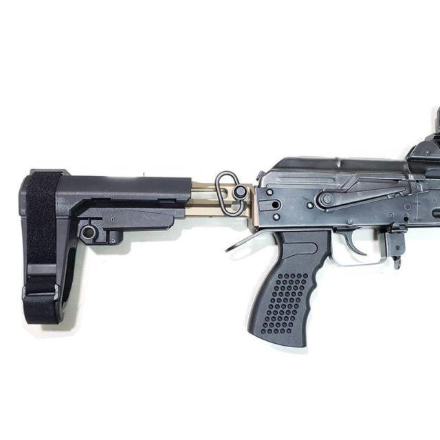 Airsoft Artisan Skeleton M4ストックアダプター BK (LCT/GHK AK