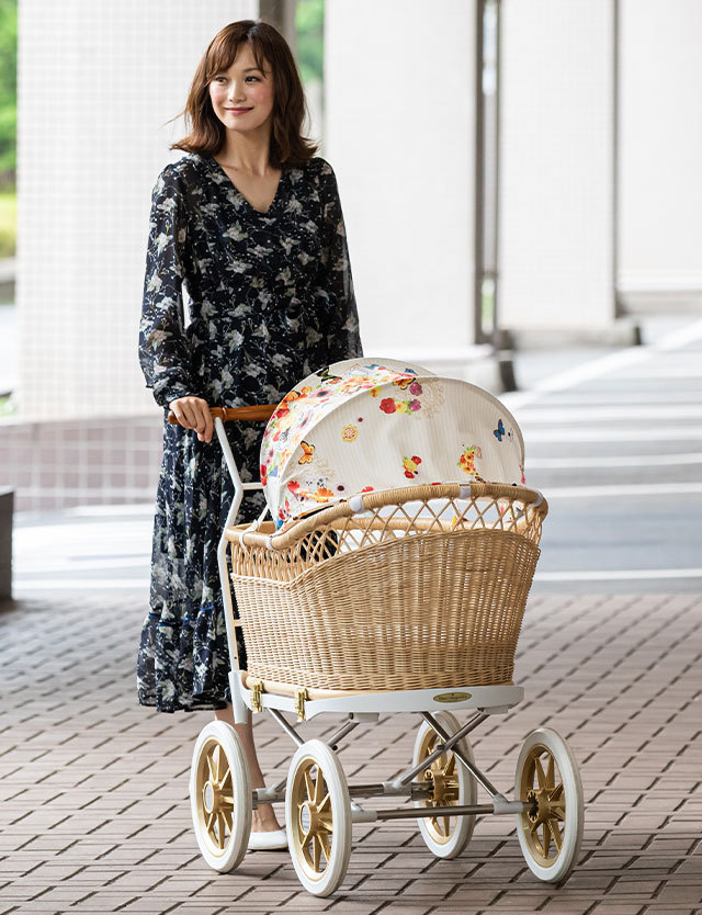 幌・車輪が選べる！ 二人乗り・室内使いOK！ 東京乳母車 プスプス