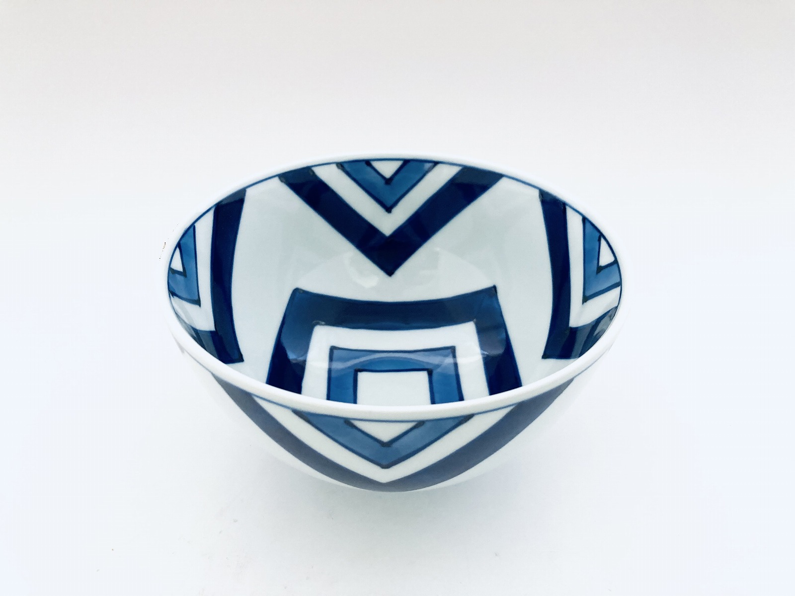 長崎紋5寸深丼 しん窯 青花