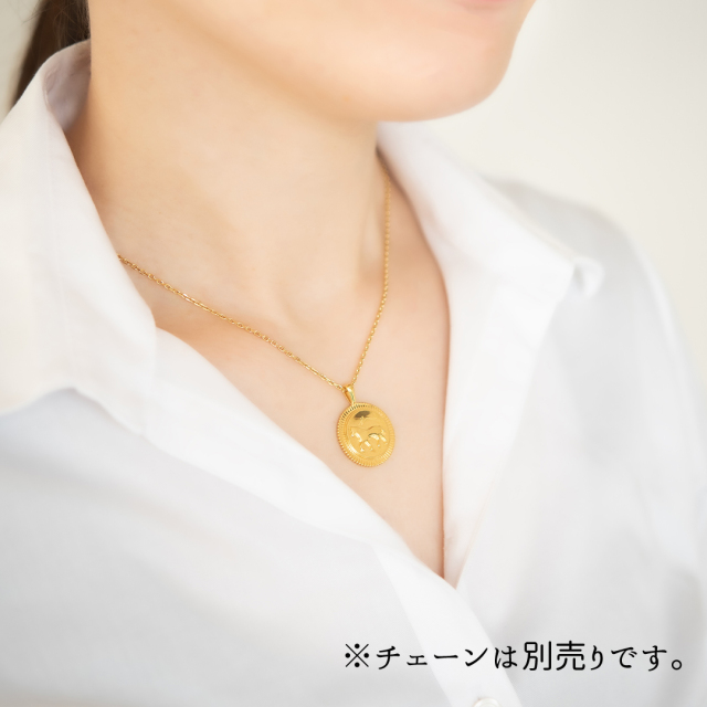 ネックレストップ K18イエローゴールド(JLージュエルー)(野生動物の