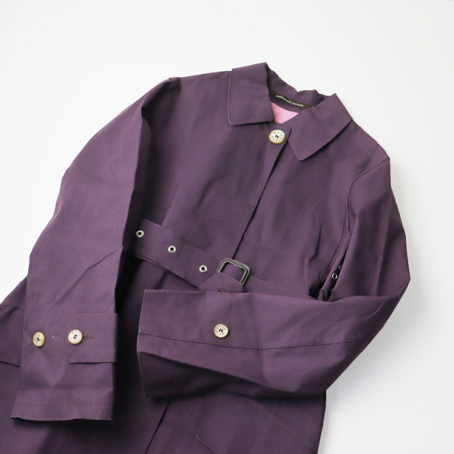 美品】マッキントッシュ希少カラーダッフルコートMパープルロング