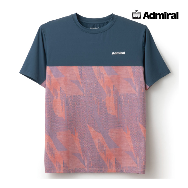 ポスト投函対応】ADMIRAL メンズ ブロッキンググラフィックTEE ATMA501