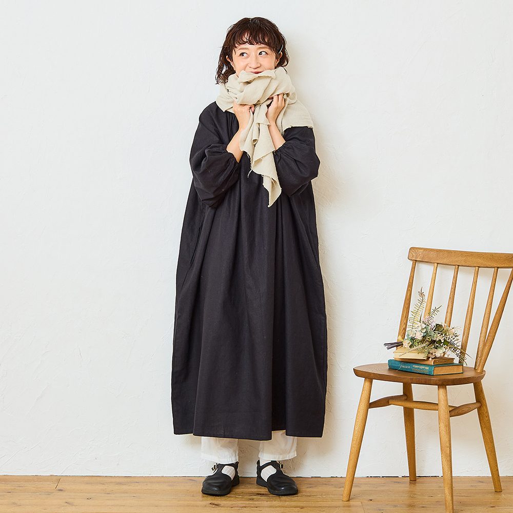再販売【tomomiさんコラボ】【丈が選べる】コットンリネンブロード2WAY